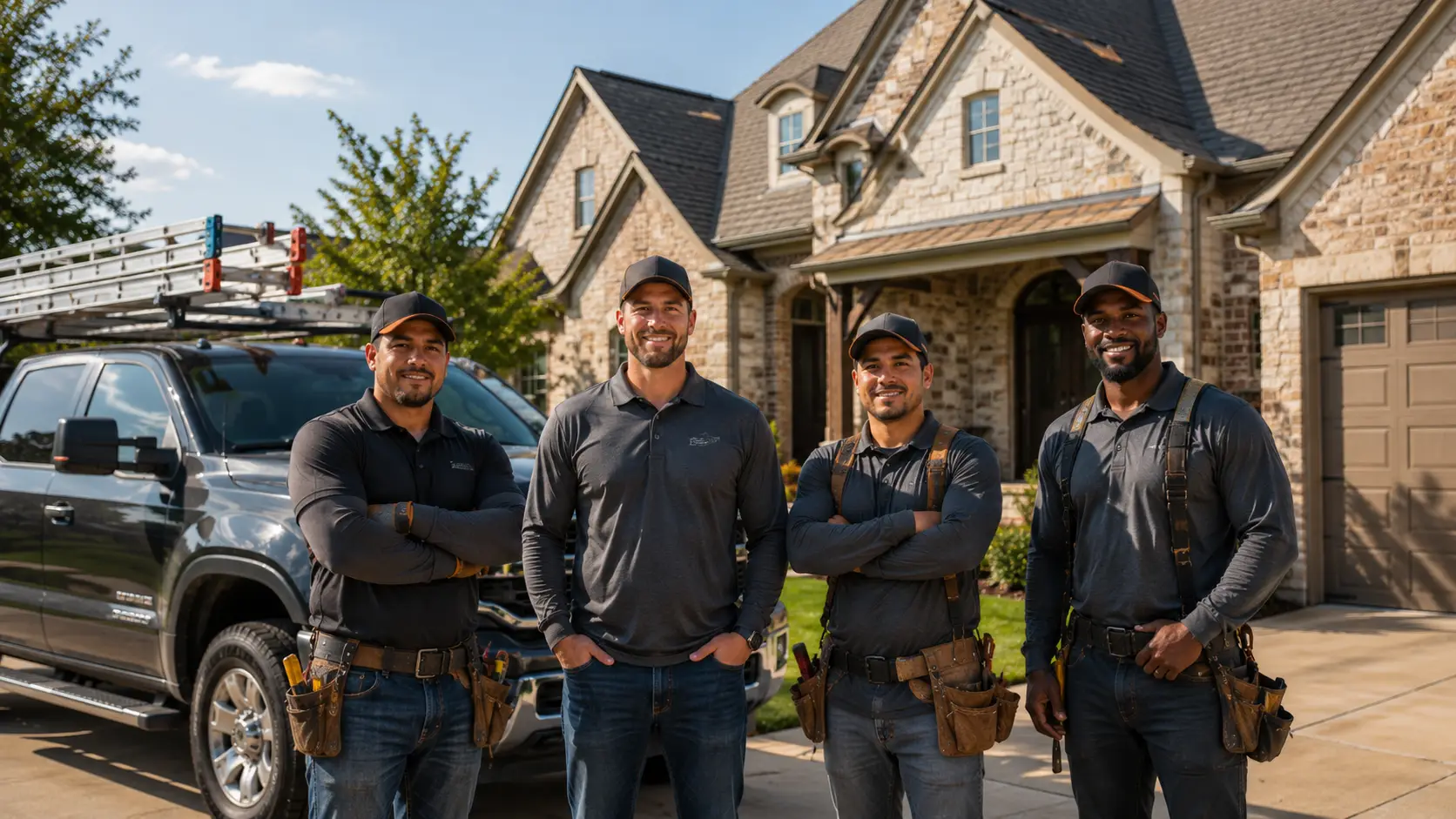 The DallasRoofGuard roofing crew on site in Dallas, TX